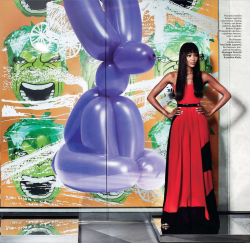 Naomi Campbell wears Yves Saint Laurent in Vogue Russia June 2011 There is everything super about Na