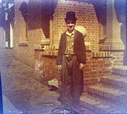 suicideblonde:  Autochrome portrait of Charlie Chaplin (ca. 1917-1918) taken by Charles C. Zoller 