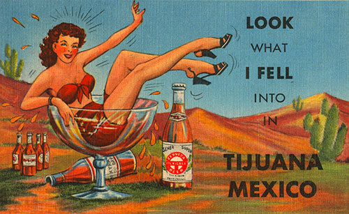 XXX alylovesfilms:  1950s Postcard from Tijuana,Mexico photo