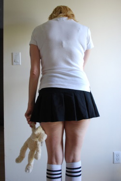 sluttybunny:  My naughty school girl look