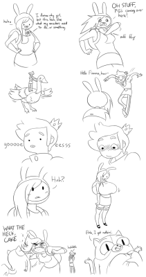 adventuretimefan:  Sort of sequel to the shirt-pocket comic with Marshal Lee and Fiona; drawing Prince Gumball’s fun. Again, hopefully this type of humor isn’t out of bounds. Yes, that’s a canadian goose (since Princess Bubblegum rides a swan).