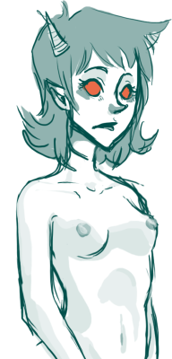 zzazu:  I have artist’s block tonight and it shows, but have a nude Terezi anyway.(guys how do I anatomy?)