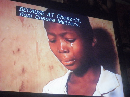 mno00:  spacecatalyst:  I swear this just came up on my TV and the closed captioning for the cheese-its commercial stayed on and I whipped out my camera because I was crying of laughter.  AFVIODFVD 