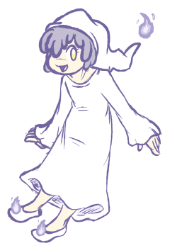 litwick gijinka not sure if boy or girl but it likes pajamas obviously