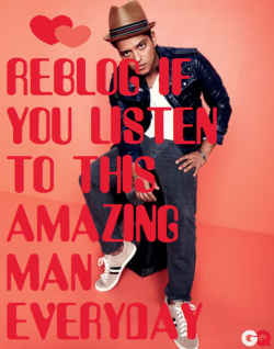xsecretdance:  bokwithme:  yourdimplesbrunomars:  Love u BRUNO!!  every single minute of my life  everyday every minute every seconds i listen to his songs i freakin’ love that guy. :”)  of course &lt;3 