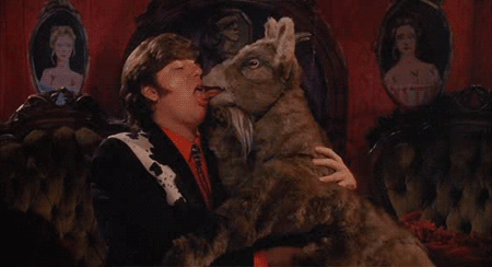 galactustheviking:  moviesludge:  Heavy Petting zoo  love this movie  that goat puppet is kinda amazing