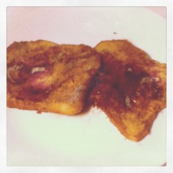 My attempt at French toast. Not that bad