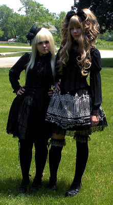 avantgauche:  ai-demo-nai:  Rui and I dressed for Lolita Day yesterday.We didn’t get any decent pictures because it was so hot and after our outing we just shed our lolita and got ice cream. It wasn’t the best idea to rep Moitie in 90 degree weather.