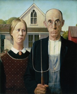 cavetocanvas:  American Gothic - Grant Wood,