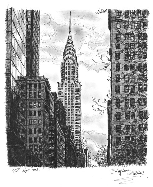 Art Deco Architecture Chrysler Building Nyc New York Drawing By