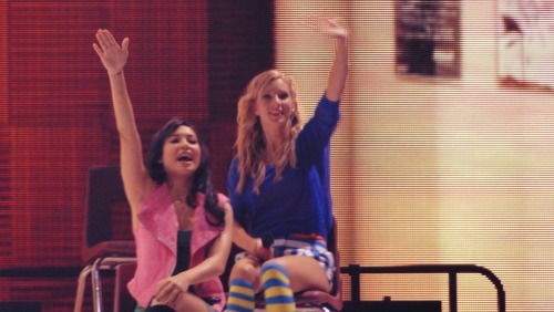 avoiceforthose:Our President, and Captain, Naya Rivera and her First Lady Heather Morris on Tour, to