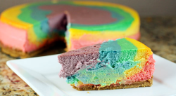 lithefider:  basherturtle:  http://www.tablespoon.com/recipes/rainbow-cheesecake-recipe/1/