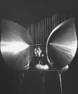 magictransistor:  Francois and Bernard Baschet’s metallic sound sculptures, known as  Structures Sonores (Les Structures Sonores Lasry Baschet), circa 1955. 