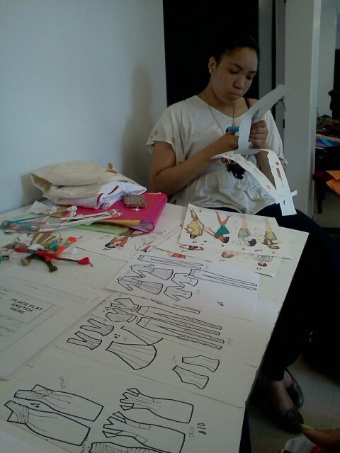 Head Designer Ashley Jordan Hard at work