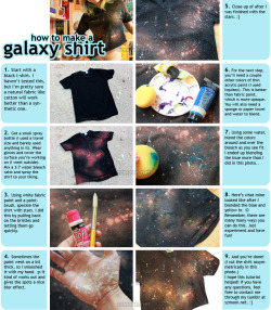 szmoon:  how to make a galaxy shirt as promised,