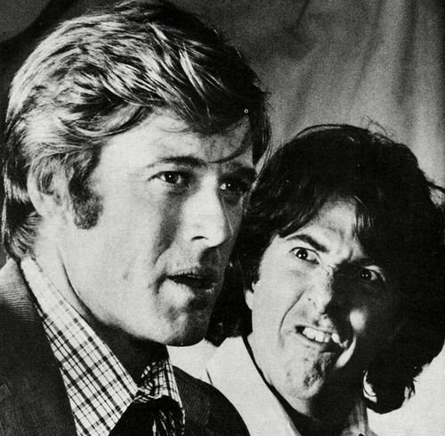 awesomepeoplehangingouttogether:  Robert Redford and Dustin Hoffman (submitted by estelluxx)