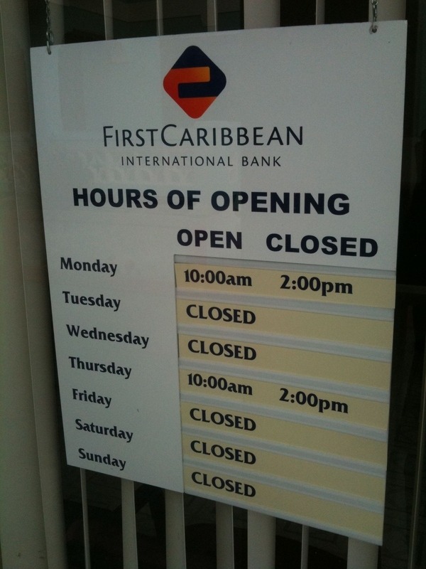 If you were working at a bank in the Caribbean, you’d be chillin’ on the beach right about now.