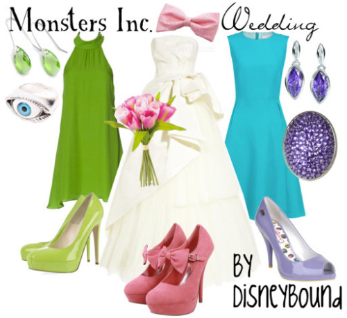 disneybound:A Monsters Inc. WeddingI decided to do it as if Boo was getting married, and Mike and Su