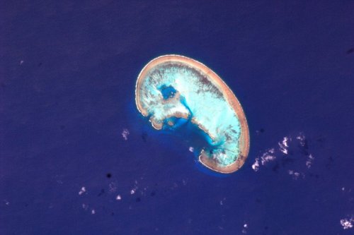 Middleton Reef, near Lord Howe Island, Tasman Sea, AustraliaPhoto taken from space by European Space