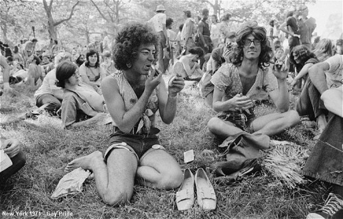 superseventies:Gay Pride gathering in New York City, 1971.