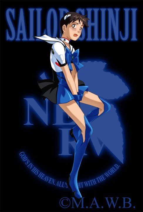 gruesomebeast:   NEON EVANGELION MEETS SAILOR MOON XD  By: MAEL COLUIM