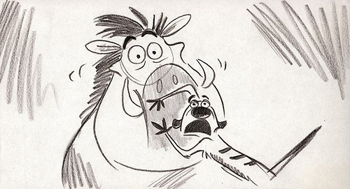 The Lion King’s Timon & Pumba Storyboard Art “Hey! Pumba! Not in front of the kids!&