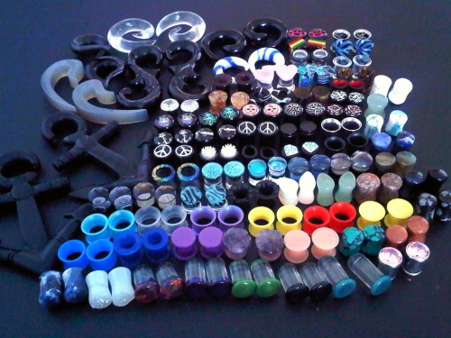 singandlive:  77 pairs. All 0g. Almost every pair was bought from BodyArtForms. :) 