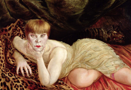 Otto Dix. Reclining Woman on a Leopard Skin, 1927. Oil on canvas. The name says it all.