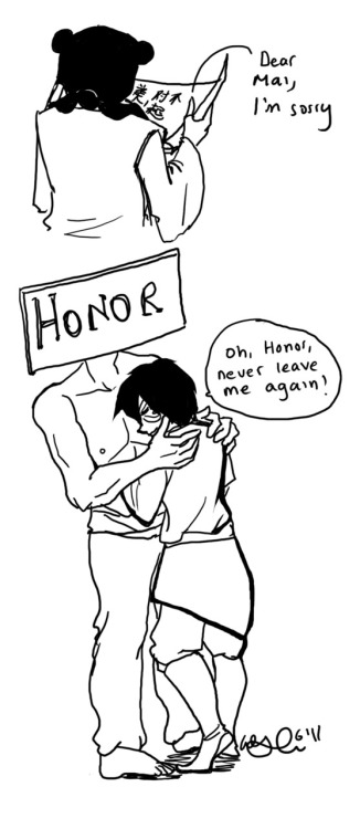 littlewendycat:justaguywitharrows requested “that awkward moment when Zuko leaves Mai for his honor.