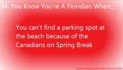 You Know You're A Floridian When