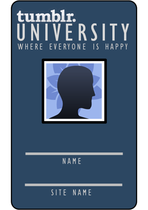 humorista-na-pista:  Bem-vindo a Universidade Tumblr. Este é o Prédio:  Sala de aula:  Crachá:  Uniforme:  Corredor:  Praça de Alimentação:     Excursões: Paris, França  Londres  Hollywood,California  Boracay, Filipinas  Nova York  Holanda  FOREVER