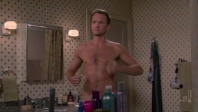 The Naked Man Poses