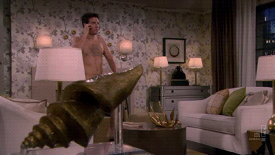 The Naked Man Poses