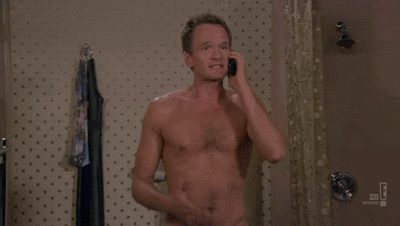 The Naked Man Poses