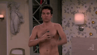 The Naked Man Poses