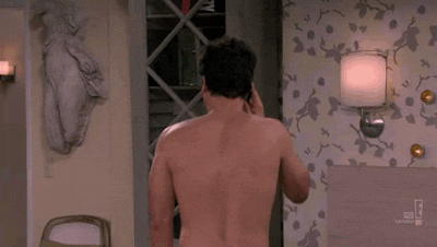The Naked Man Poses
