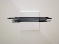 tylerelizabeth:  Covariance by Charley Peters, electrical tape &amp; canvas on wall 