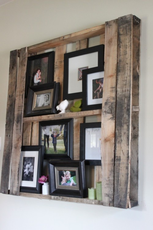 lonelycactusflower:  DIY Crate Pallet Shelf What a great way to use an old crate pallet.  I’m sure you can go to any hardware store and ask for one that is just laying around. 