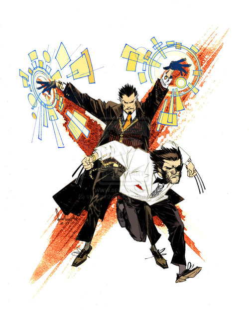 girlythings13: fumettimarvel: arrastao: Sean Murphy . Doctor Strange and Wolverine. Awesome. &lt