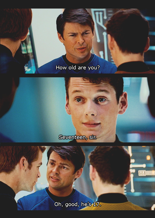 synthezoid:arineat:leighway:sewenteen*HAHAH I love Bones’ face.omg i wanna watch this movie RIGHT NO