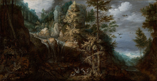 Landscape with the Temptation of Saint Anthony Roelandt Savery Flemish, 1617 Oil on panel&