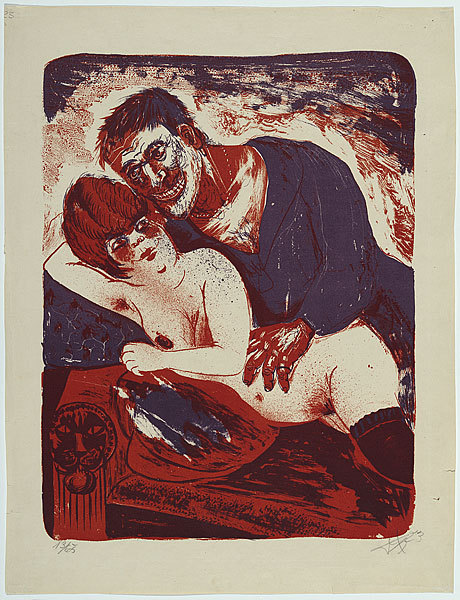 Otto Dix. Sailor and Girl, 1923. Lithograph.