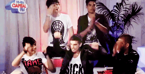 The 6th GIF in your folder is your reaction if The WANTED turned up on your doorstep.