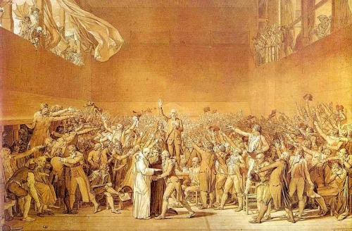 Jacques Louis David, Oath of the Tennis Court, 1791.