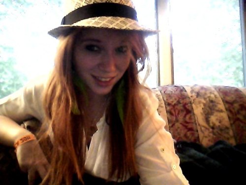 one of my favorite pairs of earrings and shirt and hat :D