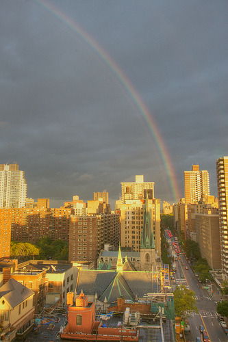 ileftmyheartinmanhattan:  Rainbow over Central Park 