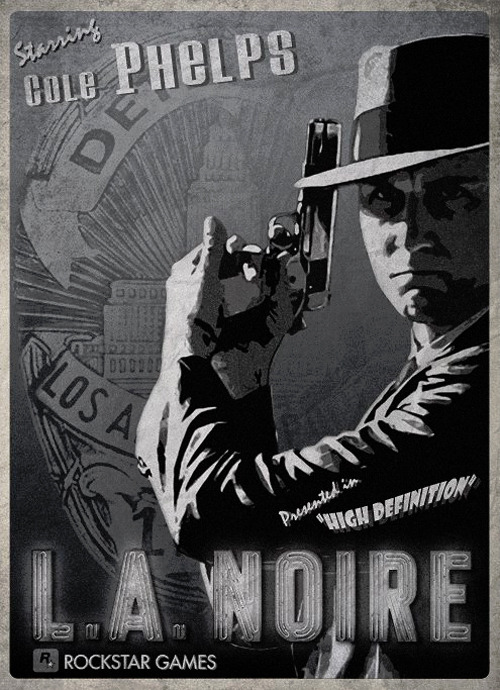 justinrampage:  Artist Dean Roe gave the video game L.A. Noire a stylized black and