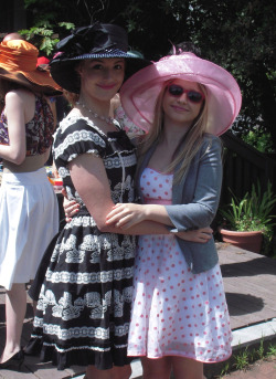 transgenderexpress:  this is what a trans lesbian and her girlfriend at a derby party look like ♥  OH MY GOD THE DRESSES AND THE HATS AND THE CUTENESS AND THE AHH. Ahem. This is lovely.