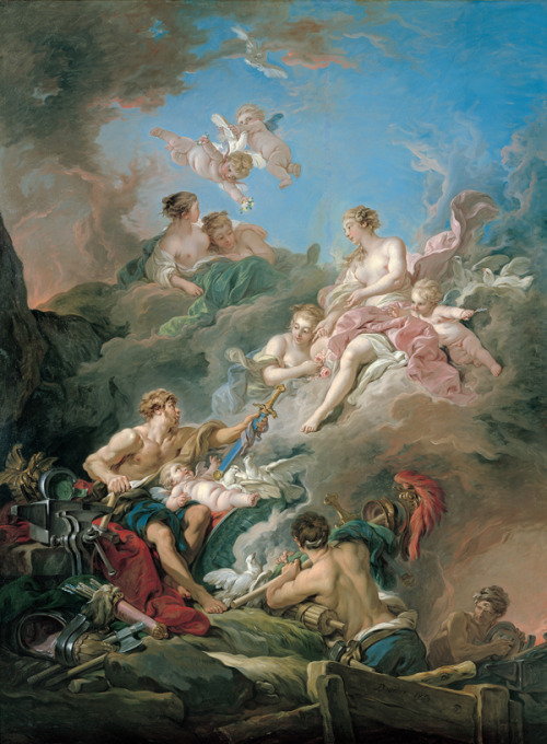 mesbeauxarts:François Boucher. Venus at Vulcan’s Forge. 1769.Oil on canvas.Kimbell Art Museum. Fort Worth, TX. USA.