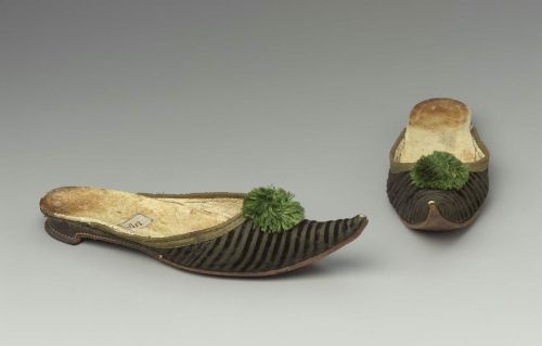 oldrags:Mules for men or women, ca 1790’s France, MFA Boston